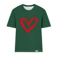 thumbnail image 4 of ICHUANYI Womens Tops Summer Trendy Short Sleeve Crew Neck Heart Print T-shirt Casual Shirts, 4 of 5