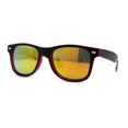 thumbnail image 1 of Child Size Kids Hipster Horn Rim Classic Plastic Sunglasses Red Orange Mirror, 1 of 4