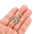 thumbnail image 4 of Unique Bargains 6mm Spacer Beads, 200pcs Bead Spacers Rhinestone Round Bulk Beads Wave for Jewelry Making, Dark Silver, 4 of 5