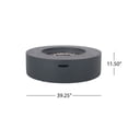 thumbnail image 2 of MEETFAV 39" Lightweight Concrete Propane Fire Pit for Patio, Garden, Backyard, Round, 50,000 BTU, Dark Gray (Tank Cover not Included), 2 of 7