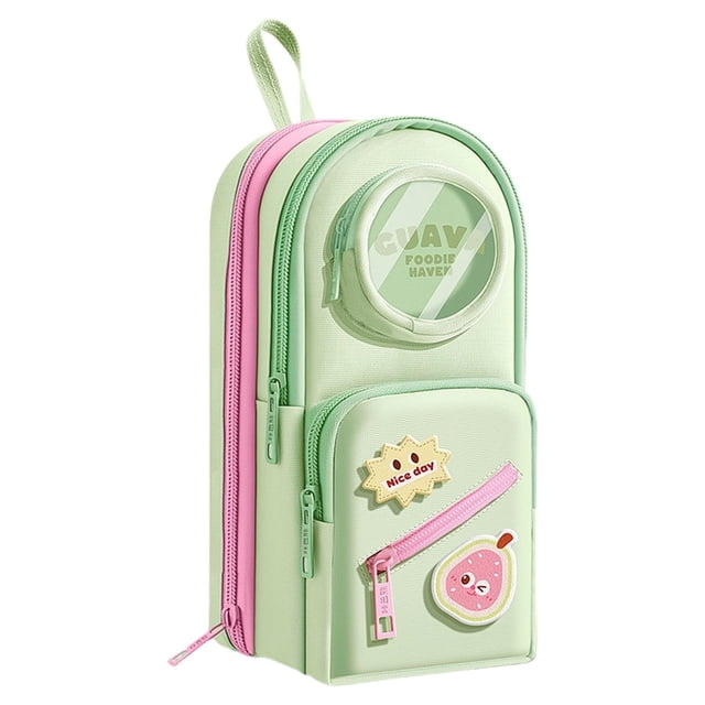 Backpack Pencil Case Art Marker Storage Canvas Makeup Pocket Small Gadget Bag Organizer Random