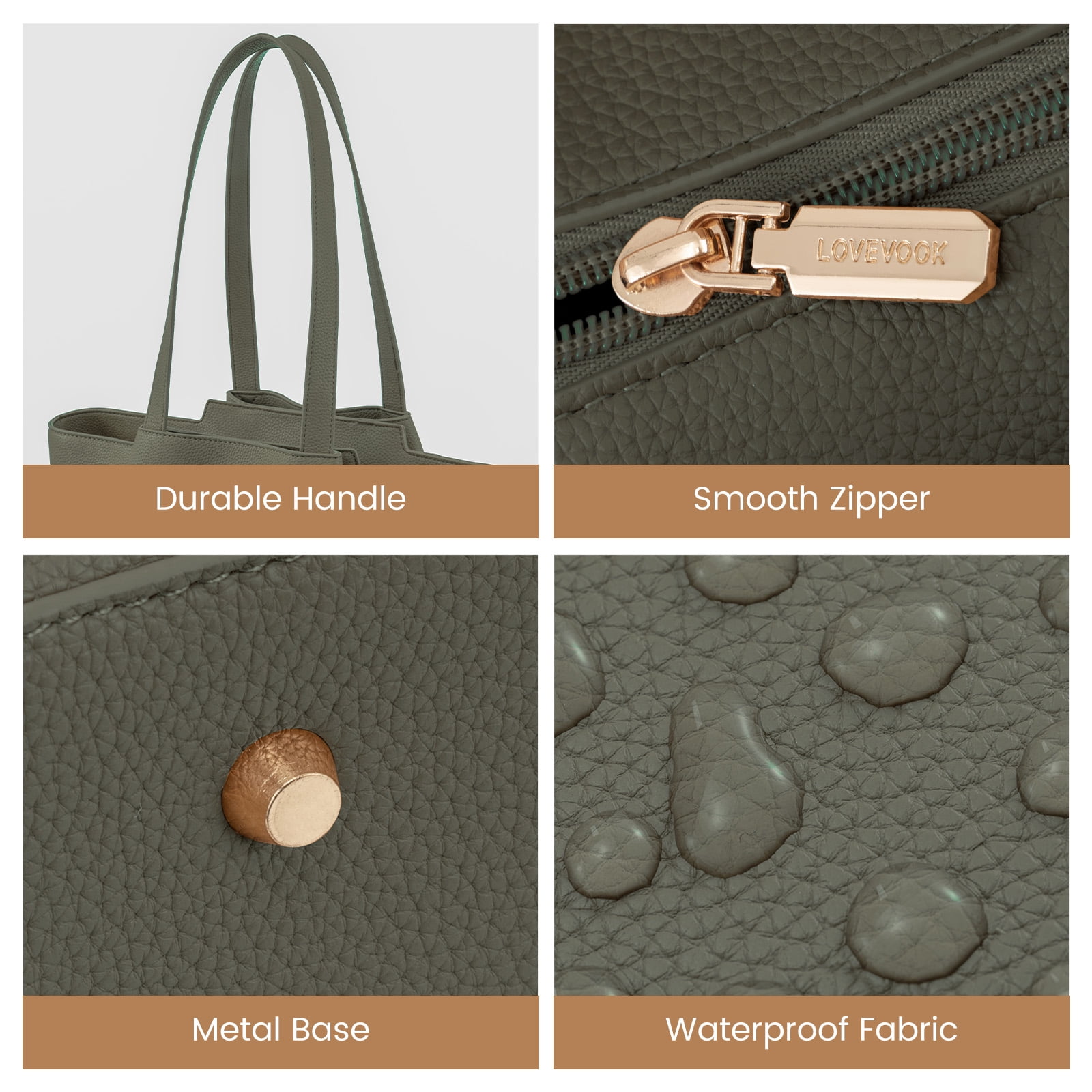 Lovevook Handbag Purses for Women,Large Work Tote Bag Briefcase Shoulder Bag for Women Fit 15.6 Inch Laptop with Clutch Bag