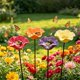thumbnail image 2 of HWRETIE Handmade Ceramic Pollinator Watering Station Bee Butterfly Bird Bath Colorful Garden Stake Outdoor Decorative Wildlife Water Feeder Gift, 2 of 7