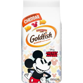 Goldfish Disney Mickey Mouse Cheddar Crackers, Snack Crackers, 6.6 oz bag