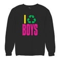 thumbnail image 5 of I Recycle Boys Puff Print Sweatshirt Funny Dating App Humor Single Independent Heart Breaker Relationship Crewneck, 5 of 7