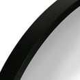 thumbnail image 3 of Kate and Laurel Travis Round Wood Wall Mirror, 21.6" Diameter, Black, Modern Wall Décor Accent, 3 of 5