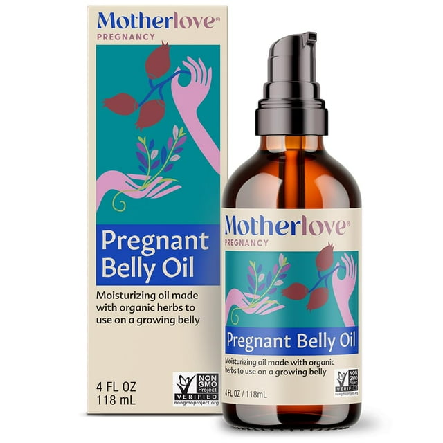 Aceite para barriga embarazada Motherlove Natural, 120 ml, previene el estiramiento