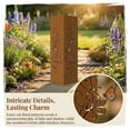thumbnail image 4 of Rusty Metal Garden Column, 15.7 inches Garden Column Rust Steel Statue without Lid, Modern Garden Sculpture, Metal Patio Landscape Decor, Art Column for Lawn, Porch, Backyard Decoration, Style F, 4 of 9