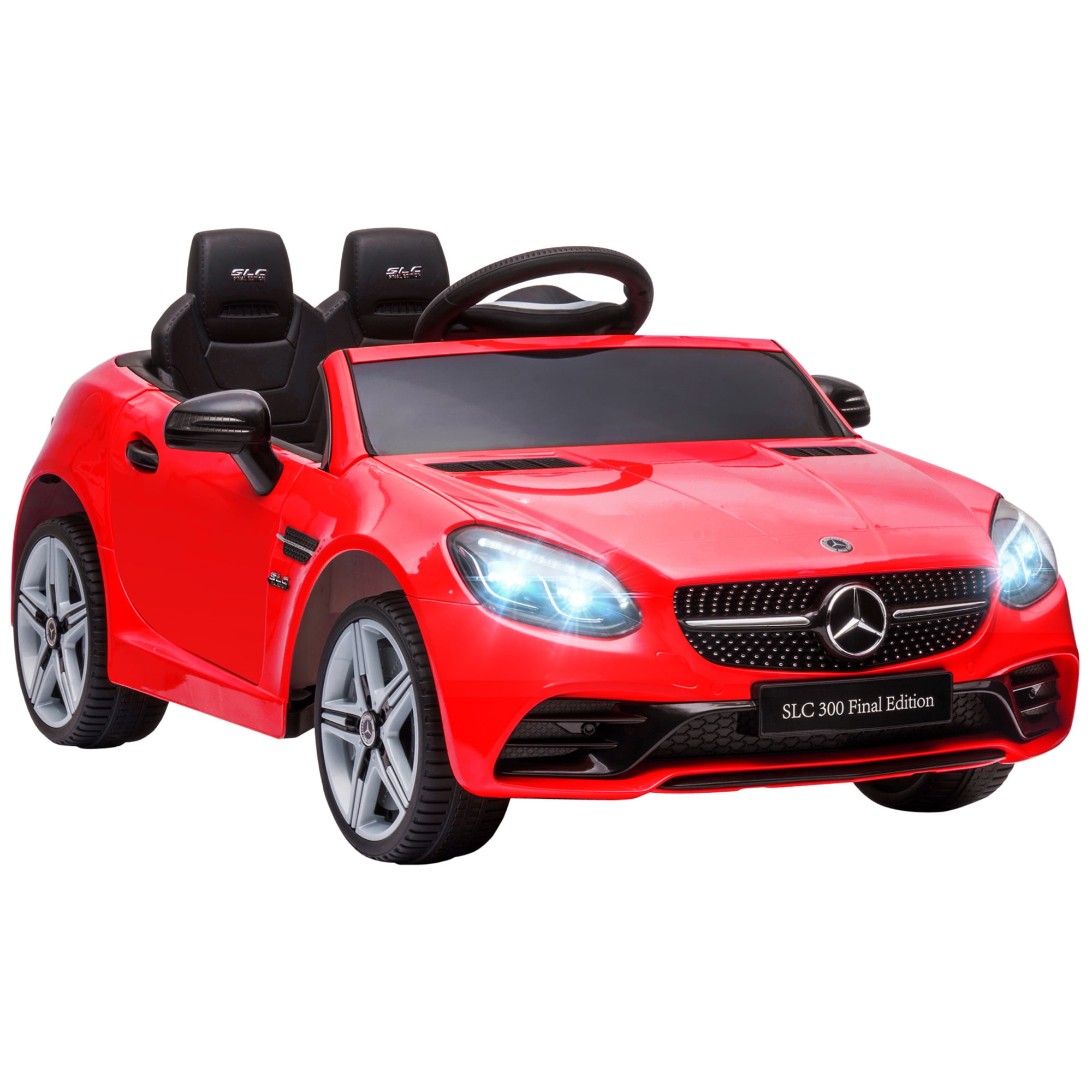 FM Connection Music and Bluetooth Age 1-5 Black Upgrade Parent-Child 12V 10AH Power Wheel Car with Parent Remote Cushioned Spring Ride On Car MCBOB Electric Car for Kids Cool Lights 