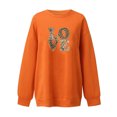 thumbnail image 3 of Qiopertar Femmes Décontracté Manches Longues Col Rond Hauts Blouse Ample Saint-Valentin Imprimé Graphique Chandail en Molleton Liquidation Livraison Gratuite à Moins de 5$ jusqu'à 90 % de Réduction, 3 of 6