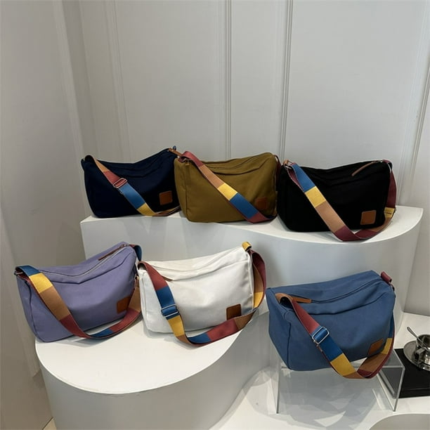 Bolso informal de hombro para mujer - Bolsa mensajera cruzada ajustable para trabajo, viajes y uso diario