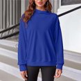 thumbnail image 3 of JINMGG Fall Winter Long Tops for Women, Womens Plus Size Clearance Women Casual Loose Turtleneck Long Sleeve Pullover Blouse Sweatshirt Tops, 3 of 6
