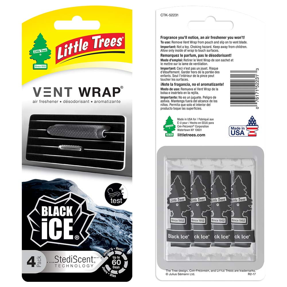 LITTLE TREES Car Air Freshener, Vent Wrap Provides Long-Lasting Scent, Slip  on Vent Blade