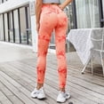 thumbnail image 4 of Women's Tie Dye High Waist Yoga Pants Smile Peach Butt Lift Sports Leggings Running Fitness Pants Werseon Modelo, 4 of 6