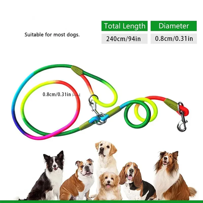 Reflective Nylon Leashes Pet Accessories Dogs Chain Traction Rope Leads For Running Free Hands Rope Chain For Small Large Dog
