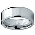 thumbnail image 3 of Metal Masters Mens High-Polish Beveled Edge Tungsten Carbide Ring, 3 of 7