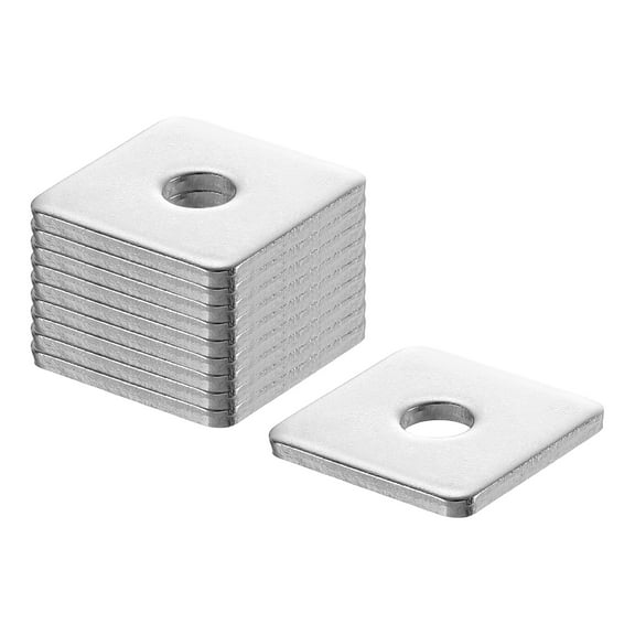 20Pcs 1-3/16" Square Plate Washer for 5/16" Bolt, 304 Stainless Steel Flat Bearing Plate (0.08" Thick)