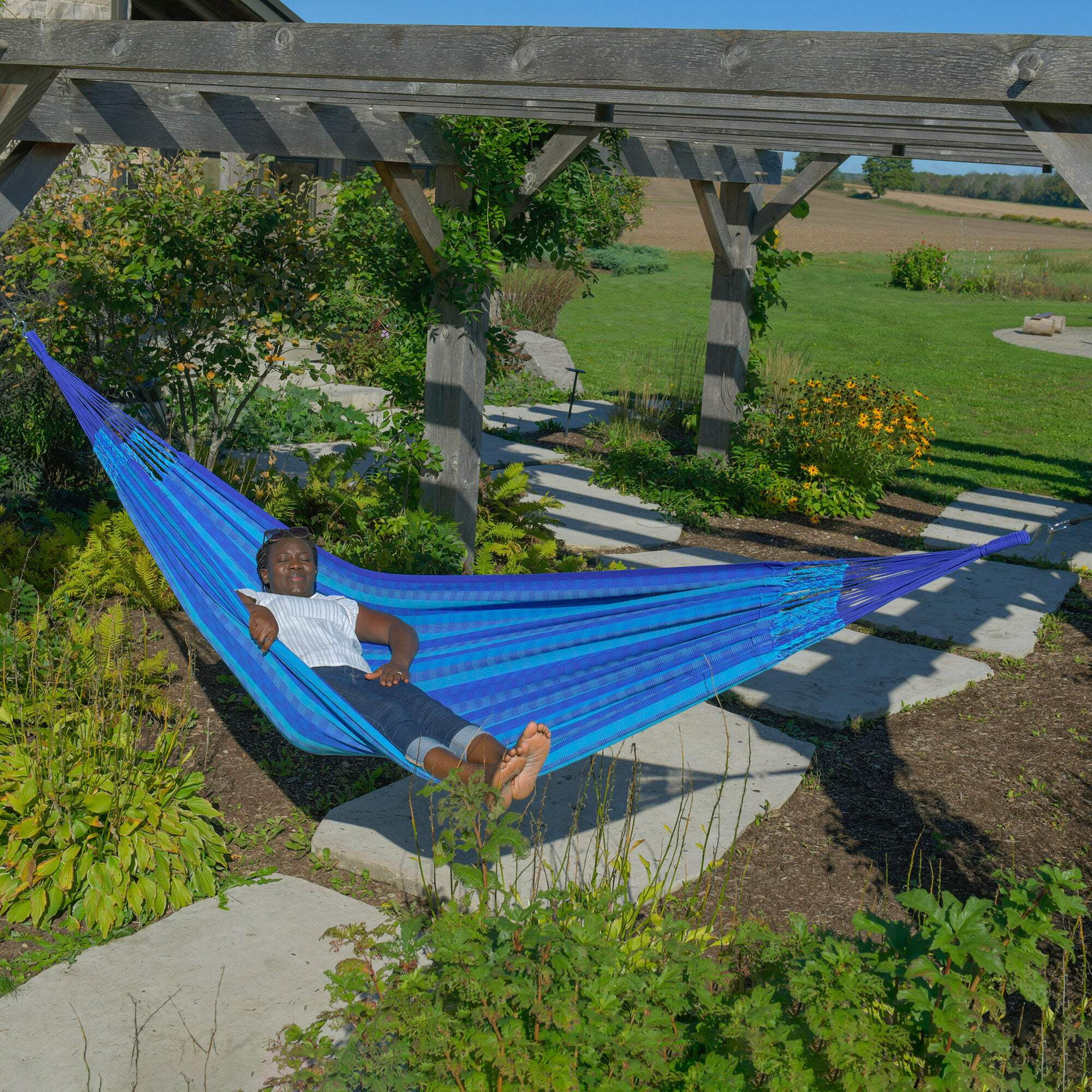 Vivere Latin Freestanding Hammock, Laguna
