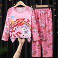 thumbnail image 1 of Pijamas para niños, conjunto de ropa para el hogar de manga larga para niñas de estilo coreano, ropa fina para aire acondicionado para bebés, ropa para niños de primavera y otoño, 1 of 2