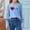 Light Blue, variant on Plcasen Kids Valentine Shirt Girls Valentines Shirts Cute Heart Graphic Long Sleeve Tee Tops 2-14y