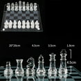 thumbnail image 4 of Juego de ajedrez de cristal fino de 10 " / 8", piezas de ajedrez de cristal Los 20x20cm Sunnimix ajedrez internacional de cristal, 4 of 8