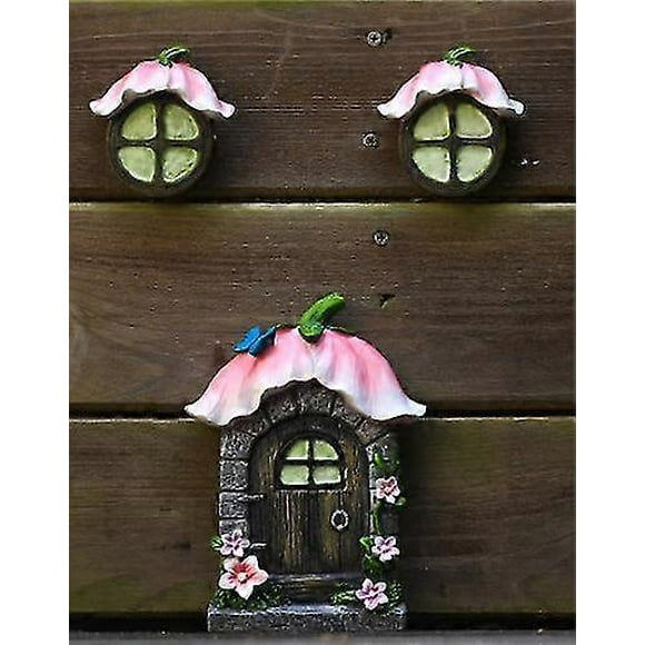 Brown Decoration for tree trunk, house of elves, elves, fairies, fairy garden decoration, door, wind