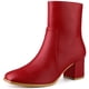 thumbnail image 1 of Botines de mujer con tacón cuadrado y cremallera lateral Rojo 37, 1 of 6