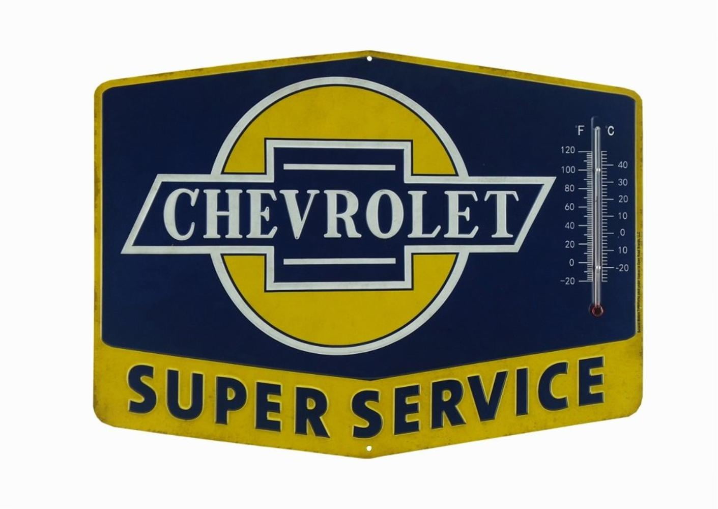 Chevrolet Chevy Nothing More American  Embossed Metal Sign 12x18
