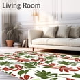 thumbnail image 2 of ODIKA 5'x7' Machine Washable Non-Slip Area Rug, Enchanted Cabana Leaf Symphony High Traffic Rug, White, 661317, 2 of 7
