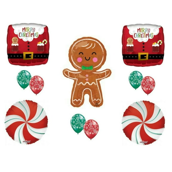 Christmas Gingerbread balloons pocket Party Birthday Decorations Candy Mint