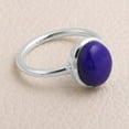 thumbnail image 3 of Earth Gems Jewelry Lapis Lazuli Ring Sterling Silver Ring Statement Rings Lapis Gemstone Ring for Women, 3 of 6