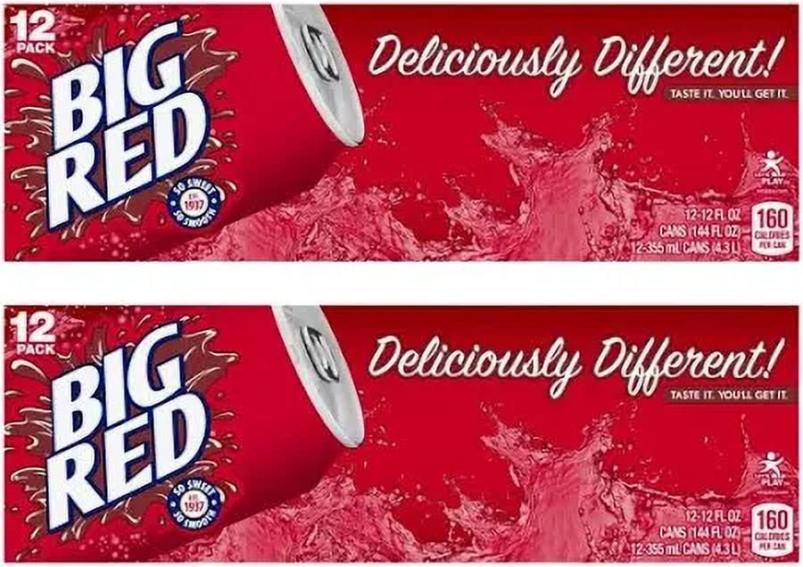 Big Red Soda Soft Drink, 12 Fl Oz (Pack of 24)