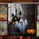 thumbnail image 4 of Juego de decoración de cortina fantasma y cortina de ducha Fiudx tela a prueba de agua, 4 of 7
