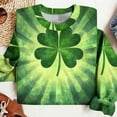 thumbnail image 1 of Xuyuer St. Patrick's Day Sweatshirts for Women Shamrock Shirt Clover Printed Irish Gift Casual Loose Long Sleeve Fit Tops, 1 of 7