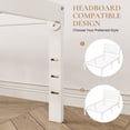 thumbnail image 3 of Merrland Twin Size Metal Bed Frame, 18" Platform Bed with Large Under-Bed Storage Space, Noise-Free, Easy Assembly, White, 3 of 7