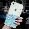 thumbnail image 6 of Designed for iPhone XR Bling Glitter Case Glow in The Dark Funny Shiny Sparkle Noctilucent Fluorescent for Women Girls Protective Case for iPhone XR, Blue, 6 of 6