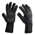 thumbnail image 1 of Guante resistente al calor Guante para horno hasta 800 °C Guantes universales para horno Guantes resistentes al calor y antideslizantes para barbacoa, parrilla, horno, cocina y chimenea, negro, 1 par (A) Sailing  Electrónica, 1 of 5