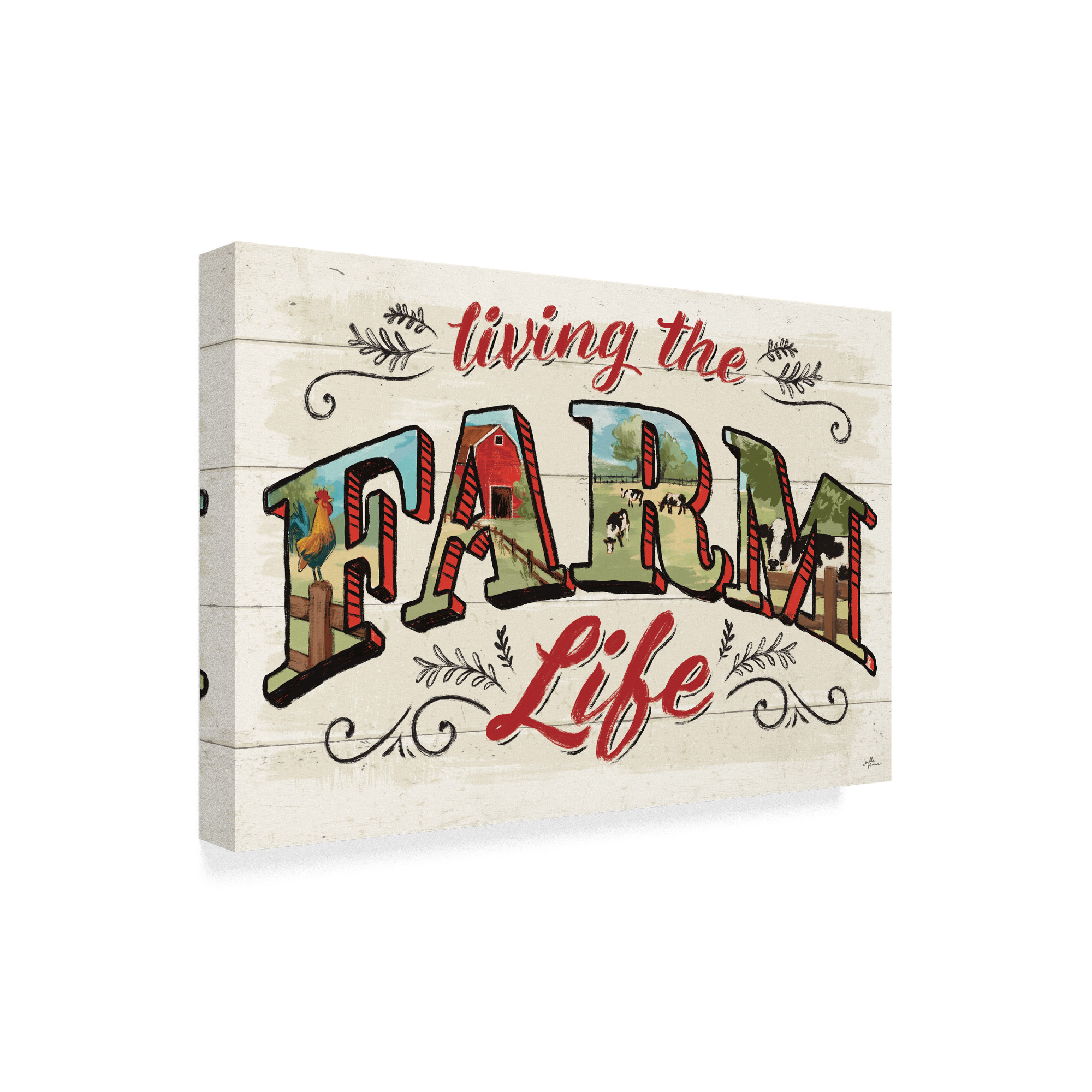 Trademark Fine Art 'Farm Life IV on Wood' Canvas Art by Janelle Penner