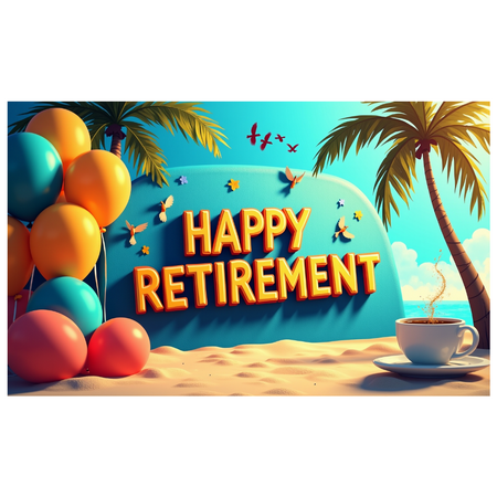 LUUFILx Retirement Celebration Banner Colorful Party Decorations Backdrop Background Happy Event Supplies Photography Props Retirement Party Decor