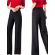 thumbnail image 4 of Lucakuins Pantalones de pierna ancha para mujer Pantalones de cintura alta elásticos casuales sueltos de color sólido con bolsillo para el trabajo Lucakuins moda, 4 of 5