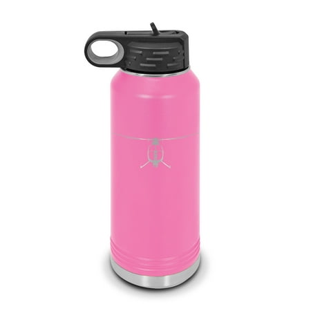 

MH-6 Little Bird Water Bottle 32 oz - Laser Engraved w/ Flip Top Removable Straw - Polar Camel - Stainless Steel - Vacuum Insulated - Double Walled - mh6 ah-6 ah6 special operations spec ops - Pink