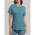 thumbnail image 4 of Womens Short Sleeve Basic Shirts Crewneck Tees Loose Fit Fashion Tops Casual Summer Clothes, 4 of 6
