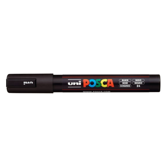 POSCA Paint Marker, PC-5M Medium Bullet, Black