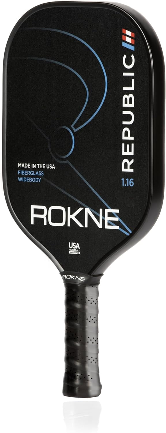 ROKNE Pickleball Republic 1.16 Pickleball Paddle Isotropic Fiberglass Pickle Ball Paddle Pro Grit Texture