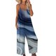 thumbnail image 1 of ICHUANYI Clearance Women Print Jumpsuit Pajamas Casual Sling Wide Leg Long Pants(Navy, S) ICHUANYI WER2023080806612, 1 of 5