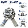 thumbnail image 7 of 12 Inch Large Pull Bow, Decorative Gift Wrapping Flower Bow for Basket Present Party Wedding Decor, Silver, 7 of 7