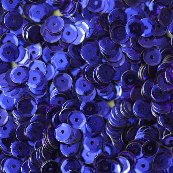 Royal Blue Cup Sequins 5mm Shiny Metallic Made in USA