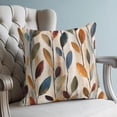thumbnail image 4 of Bohemia Botanical Pillow Covers 20x20 Set of 2, Farmhouse Leaves Rustic Watercolor Throw Pillow Covers Decorative Couch Cushion Cover, Microfiber Soft Square Pillowcases for Bedroom Living Room Sofa, 4 of 9