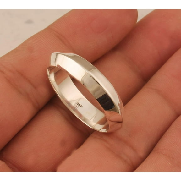 Designer 925 Sterling Silver Spinner Ring – Handmade Thumb Ring for Women, Boho Meditation Anxiety-Relief Band, Unique Christmas Gift Idea Ring Size- 13.75