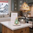 thumbnail image 6 of Elegant Metal Hanging Christmas Tree Wind Spinner - Geometric Design with Golden Glitter for Yard & Garden Decor, 6 of 7
